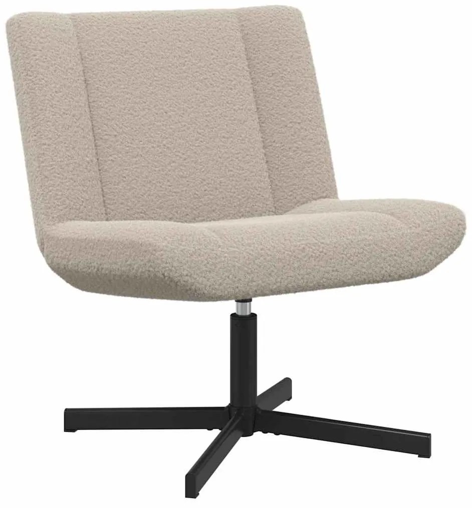 vidaXL Περιστρεφόμενη καρέκλα Ανοιχτό γκρι 63 x 75 x 76 εκ ύφασμα