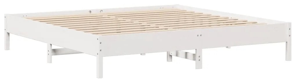 vidaXL Σκελετός Κρεβ. Χωρίς Στρώμα Λευκό 180x200 εκ Μασίφ Πεύκο