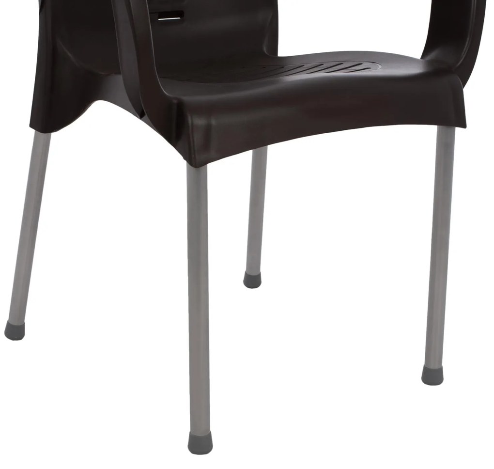 ΠΟΛΥΘΡΟΝΑ ΠΟΛΥΠΡΟΠΥΛΕΝΙΟΥ RECYCLED KAREK  ΚΑΦΕ ΧΡΩΜΑ 59x58x81Y εκ. 59x58x81 εκ.