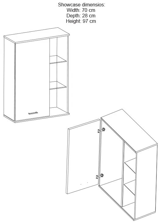 Σύνθετο σαλονιού Salome pakoworld LED wenge 200x41x190εκ (1 τεμάχια)