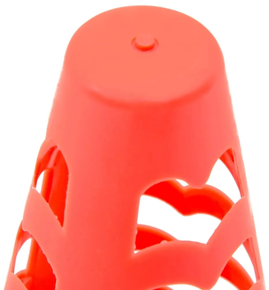 vidaXL Κώνοι ποδοσφαίρου 6 τμχ στοιβαζόμενοι πορτοκαλί 13x13x22,5 εκ.