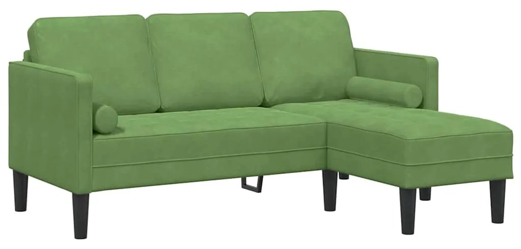 vidaXL Σετ Καναπέ Ανοιχτό πράσινο 173 x 131 x 67 εκ Βελούδο