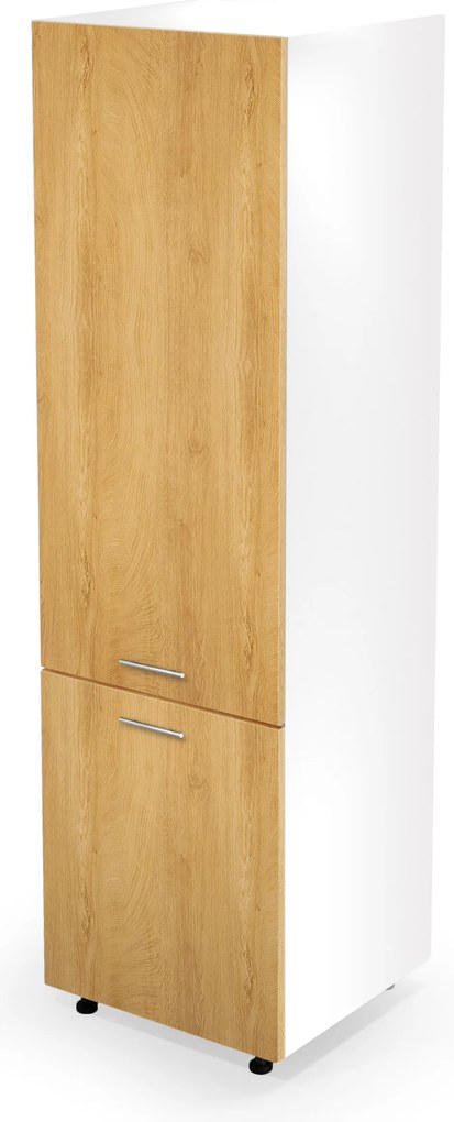 VENTO DL-60/214 high cargo cabinet, color: white / honey oak DIOMMI V-UA-VENTO-DL-60/214-D.MIODOWY