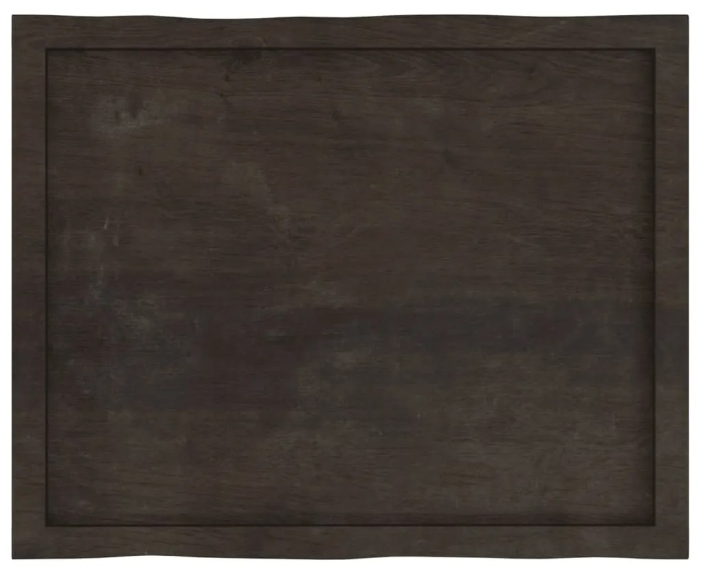 vidaXL Επιφ Τραπεζιού Αν Καφέ 80x60x(2-4)εκ. Ακατέργ. Μασίφ Ξύλο Δρυός