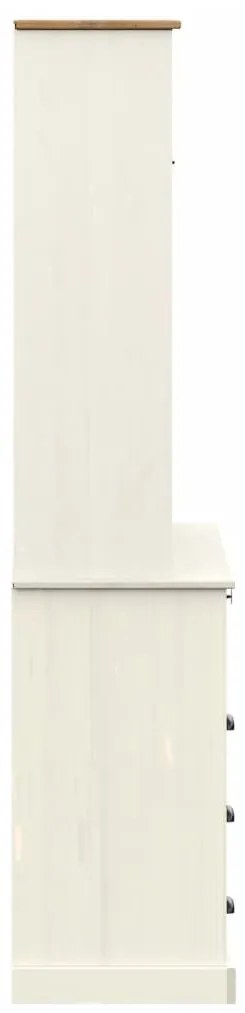 vidaXL Βιτρίνα VIGO Λευκή 80 x 40 x 176 εκ. από Μασίφ Ξύλο Πεύκου