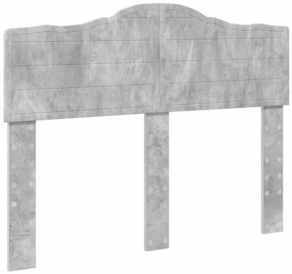 vidaXL Κεφαλάρι με κεφαλάρι Σκυρόδεμα Γκρι 135 cm Επεξεργασμένο ξύλο