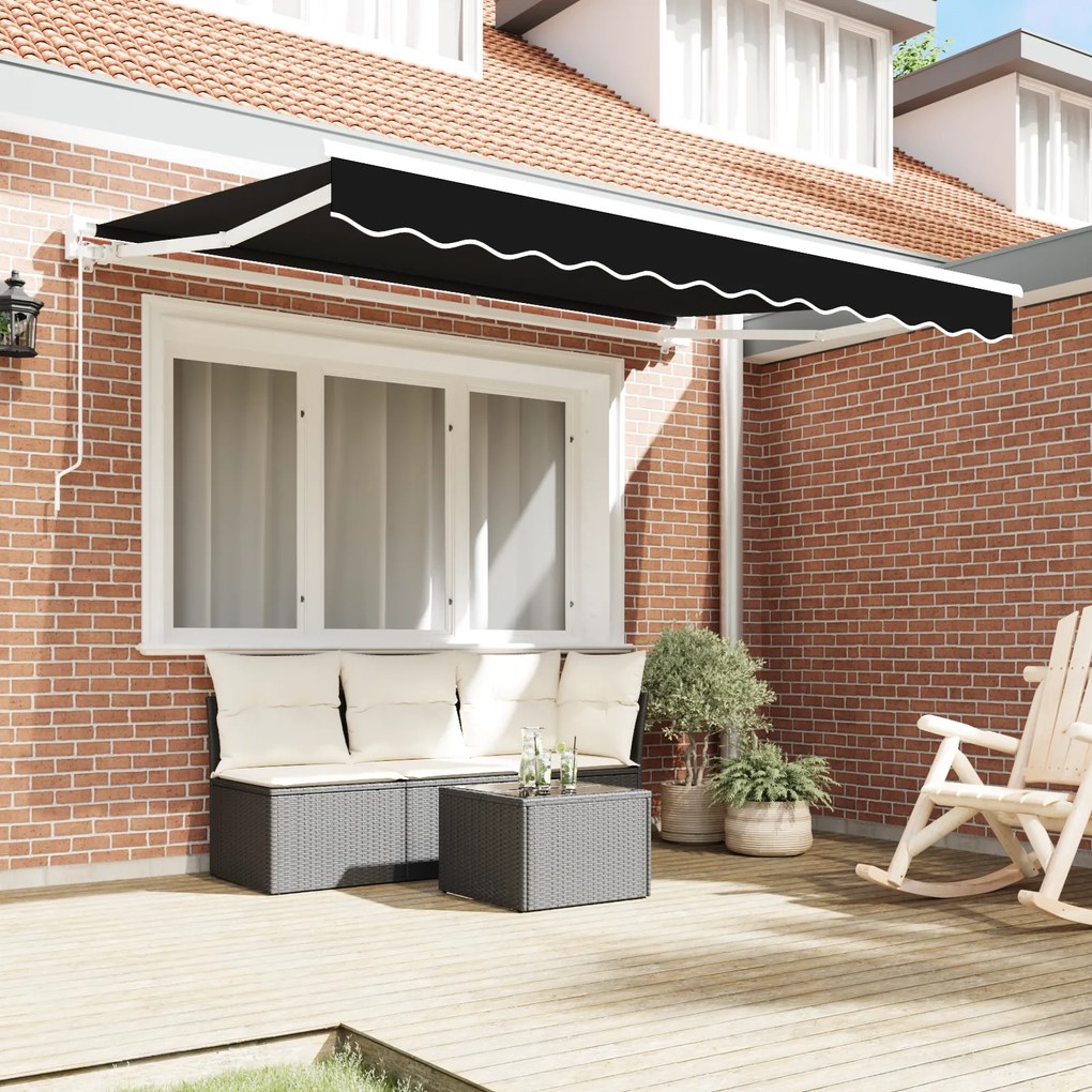 vidaXL Σκηνίτσα Αναδιπλούμενη Μαύρο 350x200 εκ