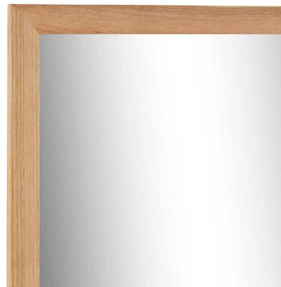 Έπιπλο Μπάνιου με Καθρέφτη από Μασίφ Ξύλο Καρυδιάς - Καφέ