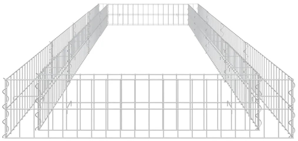 vidaXL Συρματοκιβώτιο-Γλάστρα Υπερυψωμένη 400x100x20 εκ. Γαλβ. Χάλυβας