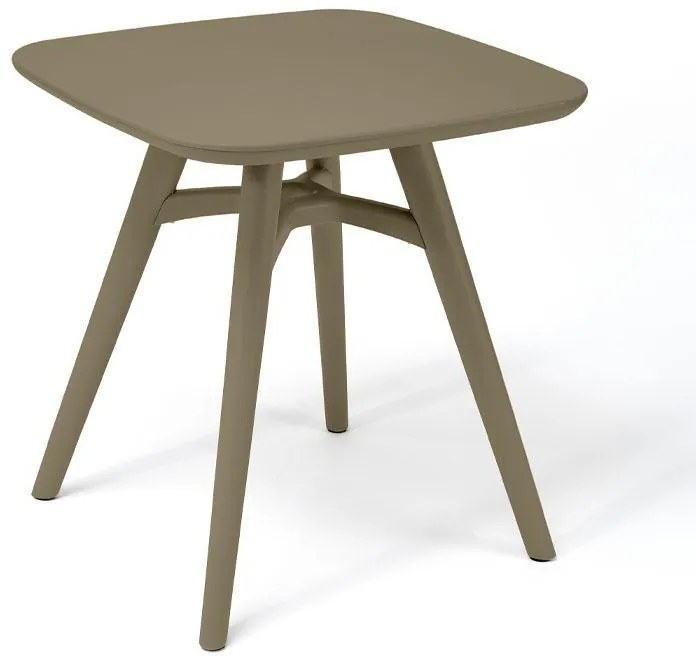 Τραπέζι FL8863 Fylliana Πλαστικό Τετράγωνο Cappuccino 51x51x51 εκ. 51x51x51 εκ.