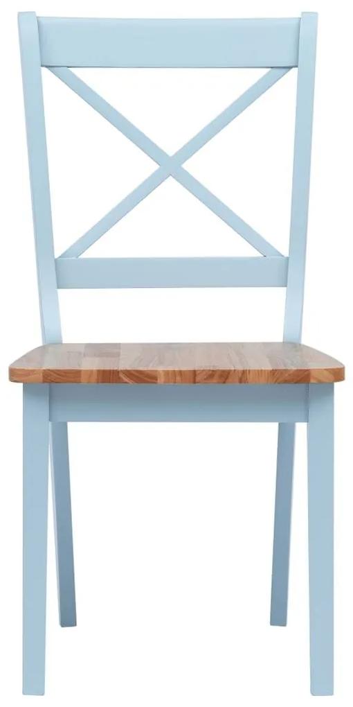 Καρέκλες Τραπεζαρίας 2 Τεμ. Γκρι/Αν. Ξύλο Μασίφ Ξύλο Καουτσούκ - Γκρι