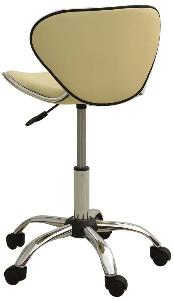 323677 vidaXL Salon Spa Stool Cream Faux Leather