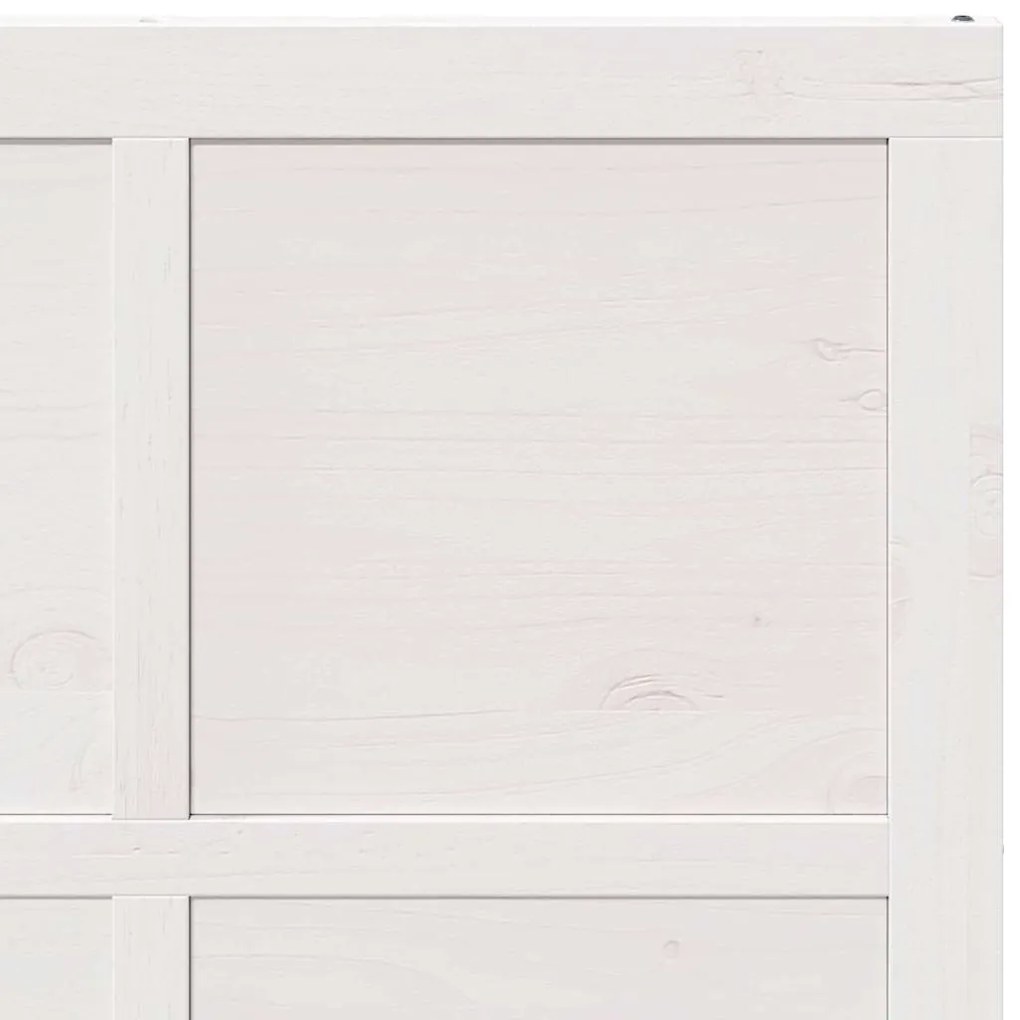 vidaXL Πόρτα αχυρώνα Λευκό 100 x 210 cm Μασίφ ξύλο πεύκου