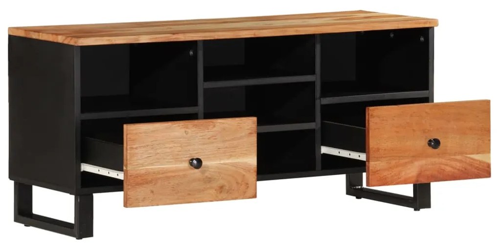 vidaXL Έπιπλο Τηλεόρασης 100x33x46 εκ. Μασίφ Ξύλο Ακακίας &amp; Επεξ. Ξύλο