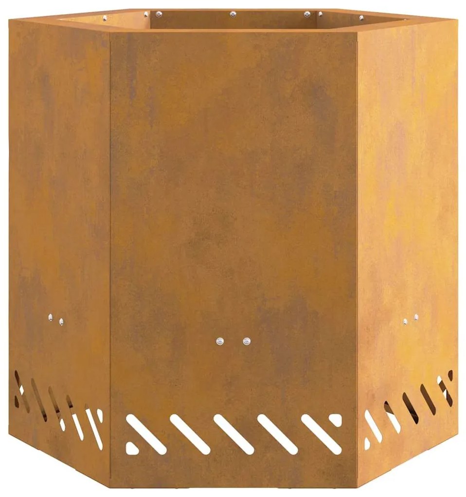 vidaXL Φωτιά Καφέ 48 x 48 x 51 cm Ατσάλι σκληρυθέν στον αέρα