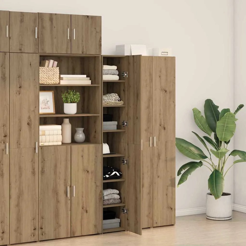 vidaXL Highboard 2 pcs Artisan Oak 30 x 42,5 x 185 εκ