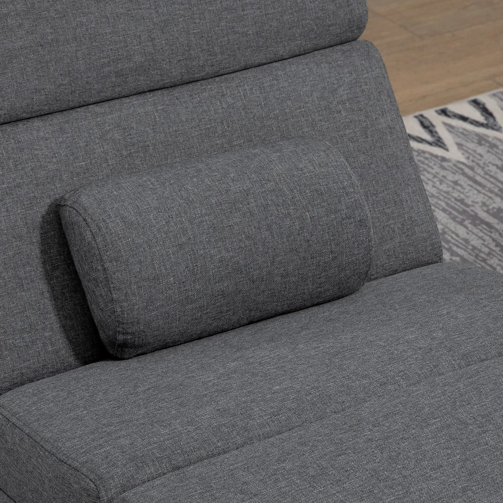 HOMCOM Καρέκλα Μασάζ Relax Καρέκλα 8 Σημεία Δόνησης, 5 Λειτουργίες, 56 x 168 x 84 cm, Γκρι