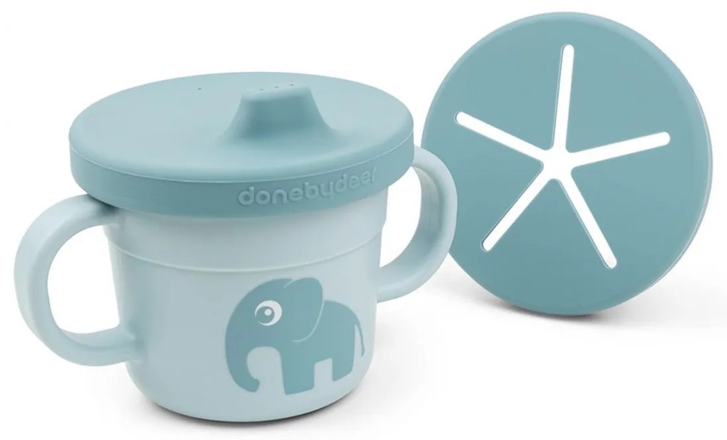 Done by Deer Παιδικό Ποτηράκι από Σιλικόνη Μπλε 215ml