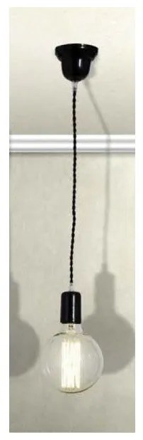 Φωτιστικό κρεμαστό CORDS υφασμάτινο πάχους 7 χιλ Homelighting-77-2284-Μαύρο 77-2284