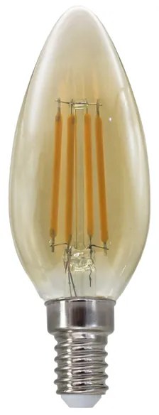 LED FILAMENT E14 STEP-DIM C35 AMBER 4W 2700K 230V AC 500LM RA80 ACA FLAM4WWAMSD