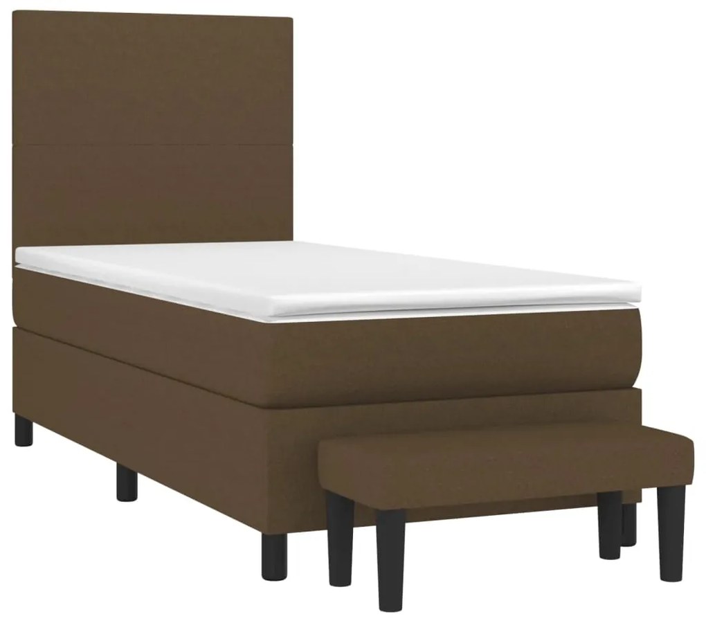 ΚΡΕΒΑΤΙ BOXSPRING ΜΕ ΣΤΡΩΜΑ ΣΚΟΥΡΟ ΚΑΦΕ 90X190 ΕΚ. ΥΦΑΣΜΑΤΙΝΟ 3136400