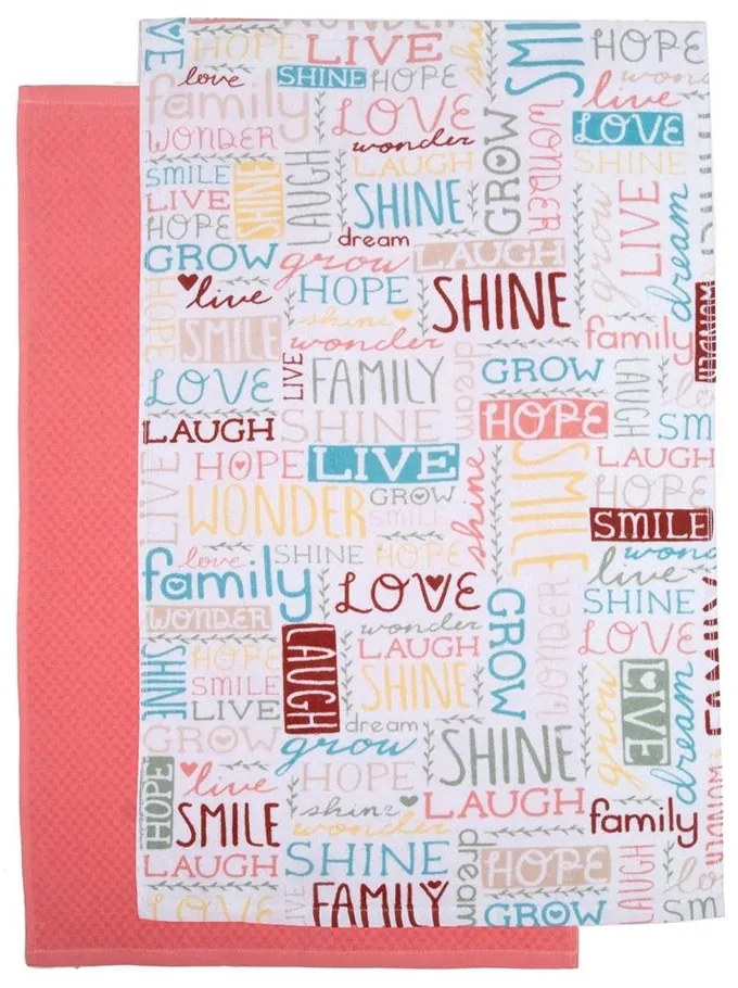 Ποτηρόπανα Τυπωτά 62 (Σετ 2τμχ) Multi Viopros 40x60cm 100% Cotton
