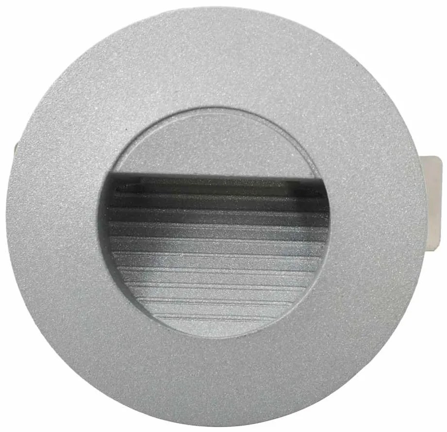 vidaXL Φωτιστικά Τοίχου LED Εξωτερικού Χώρου Στρογγυλά 6 τεμ. Ασημί 2W