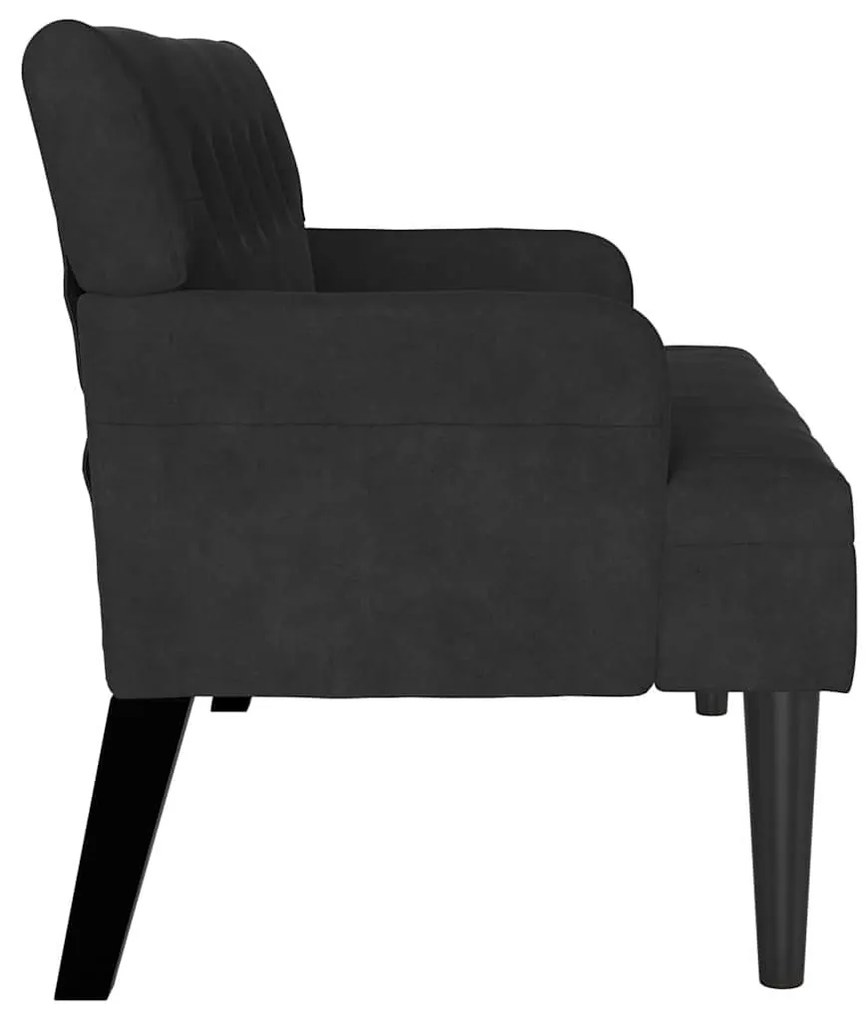 vidaXL Καναπές Chesterfield Μαύρο 112 x 65,5 x 75 εκ. Βελούδο