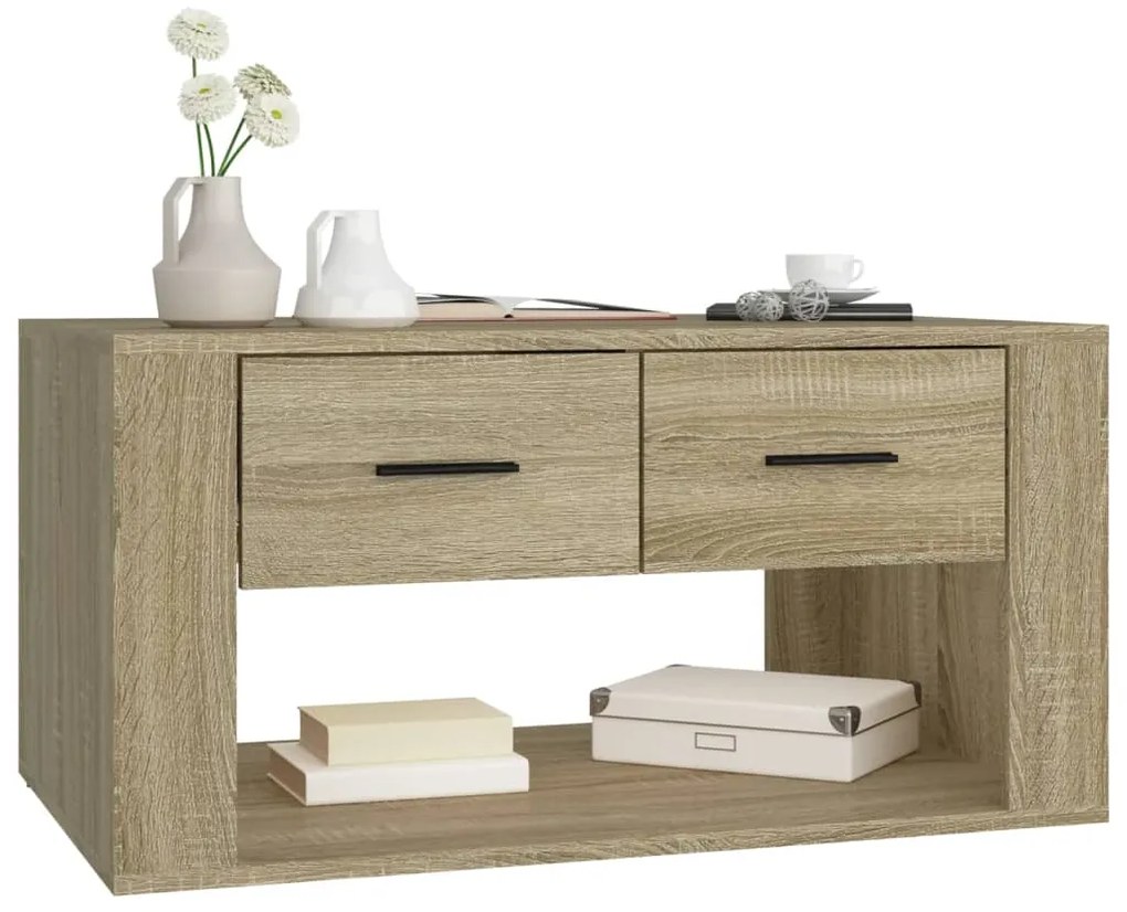 vidaXL Τραπεζάκι Σαλονιού Sonoma Δρυς 80x50x40 εκ. Επεξεργασμένο Ξύλο