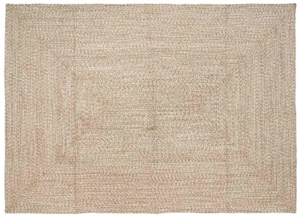 Χαλί Φυσικό και λευκό 240 x 340 εκ. Γιούτα