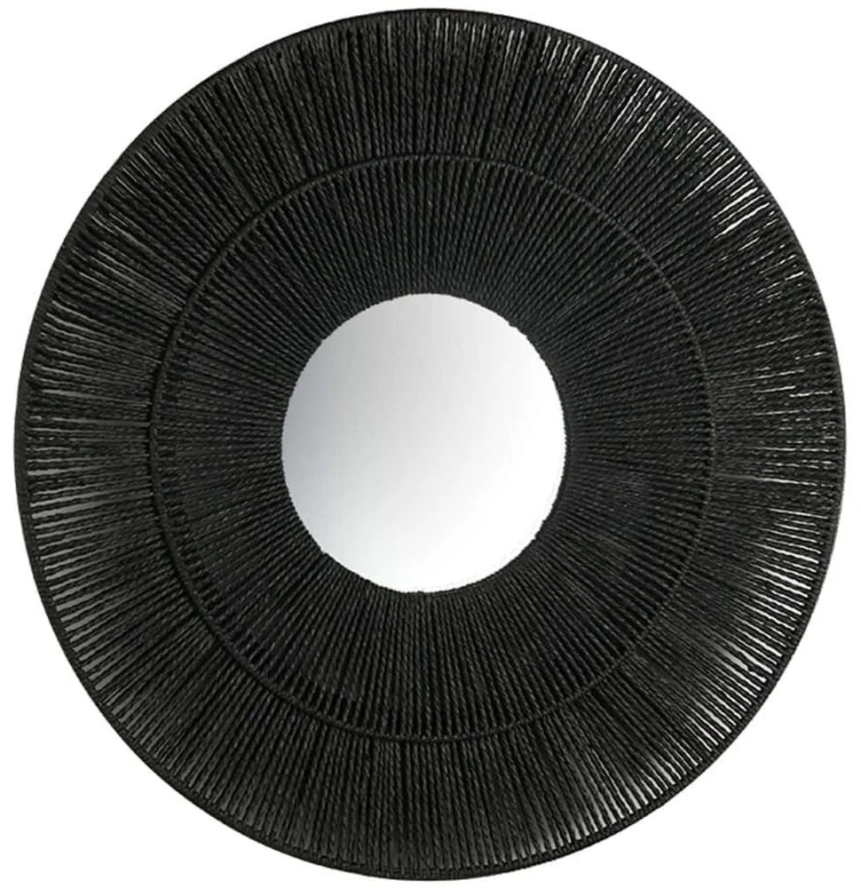 Καθρέπτης Τοίχου Marlene 2580102 Φ80cm Black Mirrors &amp; More Σχοινί
