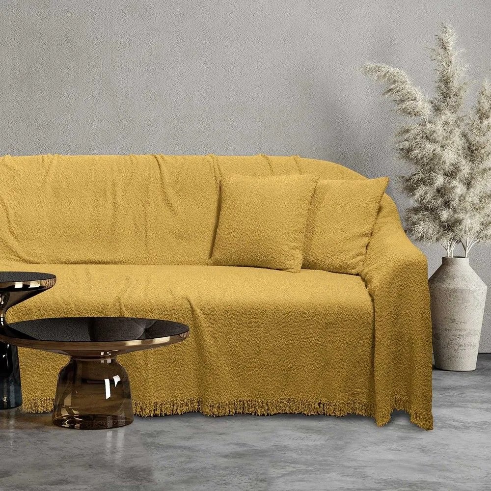 Μαξιλάρι Διακοσμητικό 0235 (Με Γέμιση) Mustard Das Home 42X42 Πολυέστερ