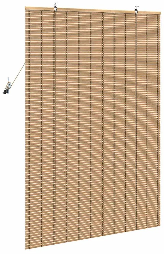 vidaXL Ρόλερ με κουρτίνες Ανοιχτό καφέ 120 x 160 cm Μπαμπού
