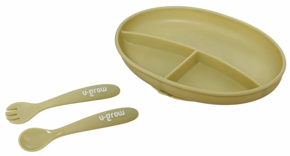 U-Grow UG-SET9OV Παιδικό Πιάτο Φαγητού από Σιλικόνη 3τμχ