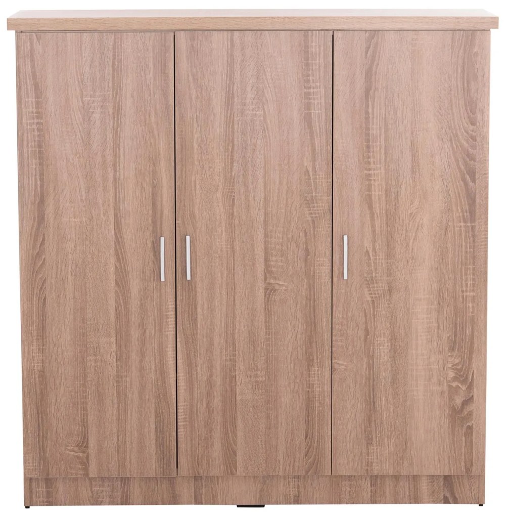 Ντουλάπα FUENTO Τρίφυλλη με Ράφια σε Sonoma Oak Μελαμίνη 120x40x123,5Υεκ. 120x40x123.5 εκ.