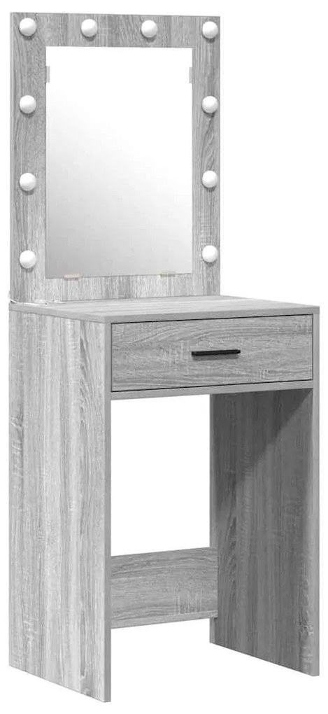 vidaXL Τραπέζι περιποίησης με συρτάρι 2 pcs Γκρι 50 x 41 x 135 εκ