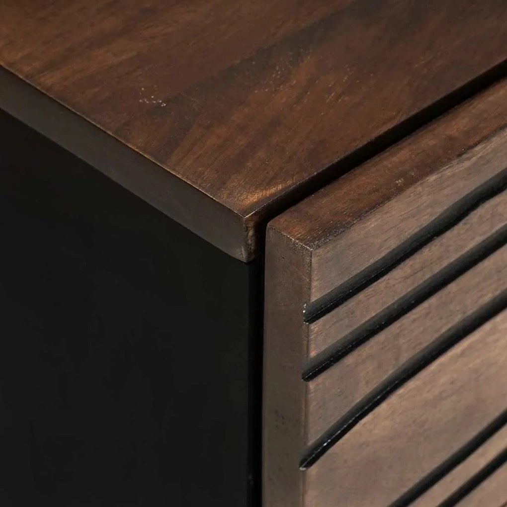 vidaXL Κομοδίνο με συρτάρι Καρυδιά 50 x 33 x 60 εκ Μασίφ ξύλο μάνγκο