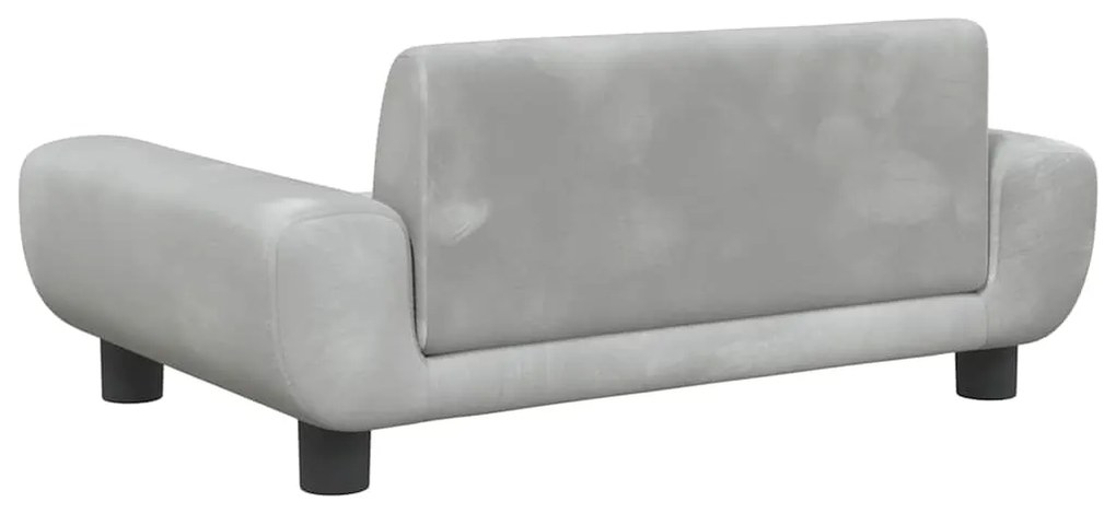 vidaXL Κρεβάτι Σκύλου Ανοιχτό Γκρι 70 x 45 x 33 εκ. Βελούδινο