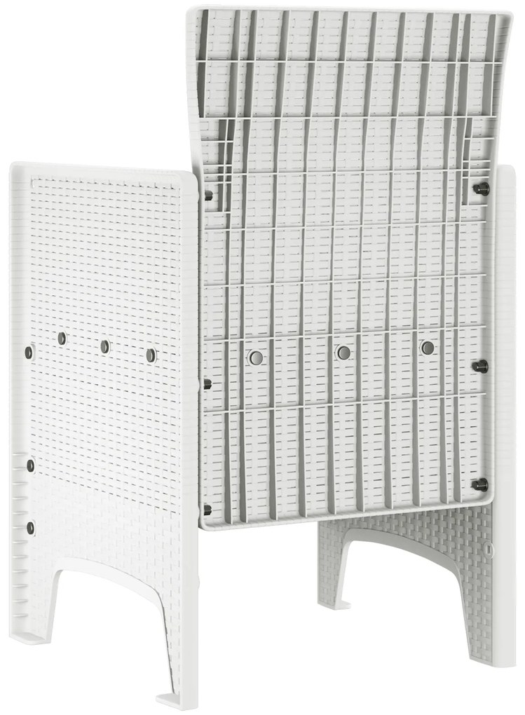 vidaXL Καρέκλα Κήπου 2 pcs Λευκό 53 x 49 x 85 εκ. PP
