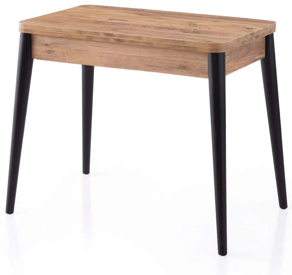 Τραπέζι Επεκτεινόμενο Dolunay 974NMB2207 100/120x60x75cm Pine-Black Particle Board, Metal