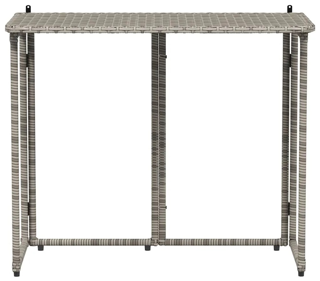 ΠΤΥΣΣΟΜΕΝΟ ΤΡΑΠΕΖΙ ΚΗΠΟΥ ΓΚΡΙ 90X51X75 CM POLY RATTAN 4108256