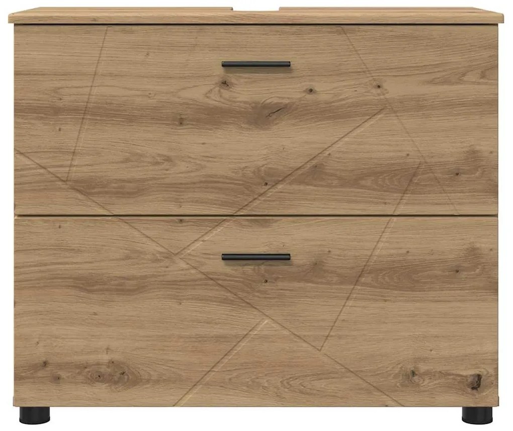 vidaXL Ντουλάπι Μπάνιου με συρτάρι artisan δρυς 76,5 x 35 x 64 εκ