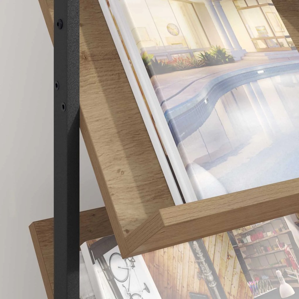 vidaXL Ράφι Περιοδικών με ράφι Artisan Oak 68 x 40 x 123.5 εκ.