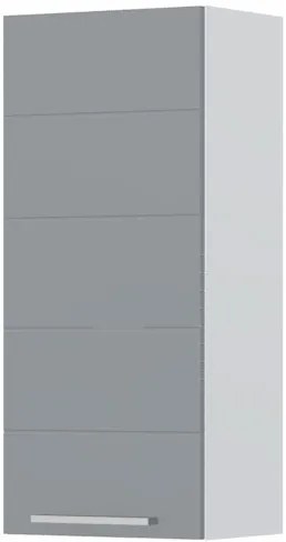 Ντουλάπι κρεμαστό Hudson V9-40-1K-Λευκό - Γκρι - 40.00Χ32.00Χ91.00cm