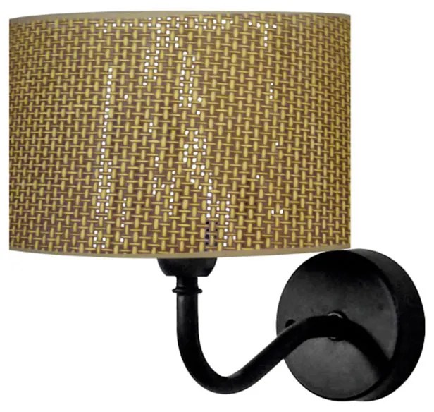 Απλίκα Τοίχου Heronia Ψάθα Black 14-0357