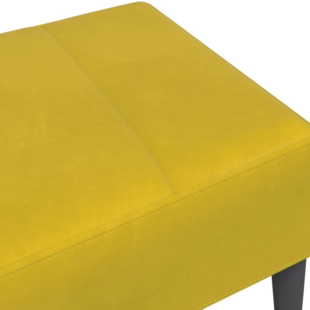 vidaXL Σκαμπό/Υποπόδιο Κίτρινο 77x55x31 εκ. Βελούδινο
