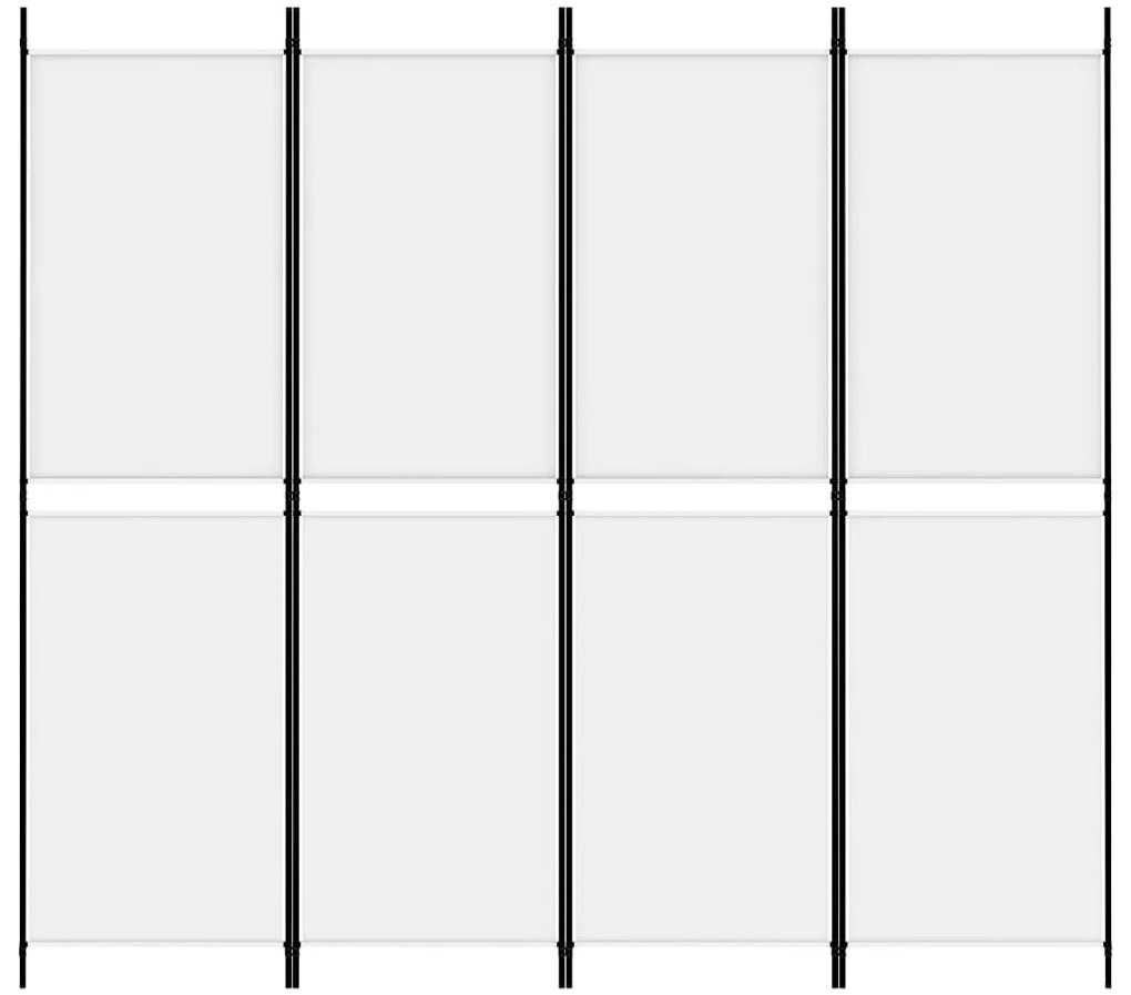 vidaXL Διαχωριστικό Δωματίου με 4 Πάνελ Λευκό 200x180 εκ. από Ύφασμα
