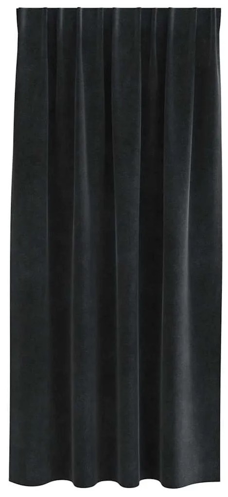 vidaXL Κουρτίνες με κουρτίνες 2 pcs Μαύρο 140 x 175 cm Βελούδο