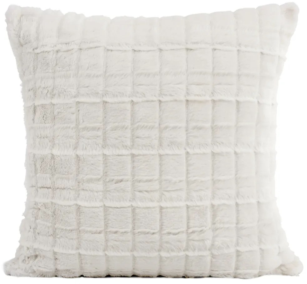 Γούνινο Διακοσμητικό Μαξιλάρι (40x40) Nima Weave Cream