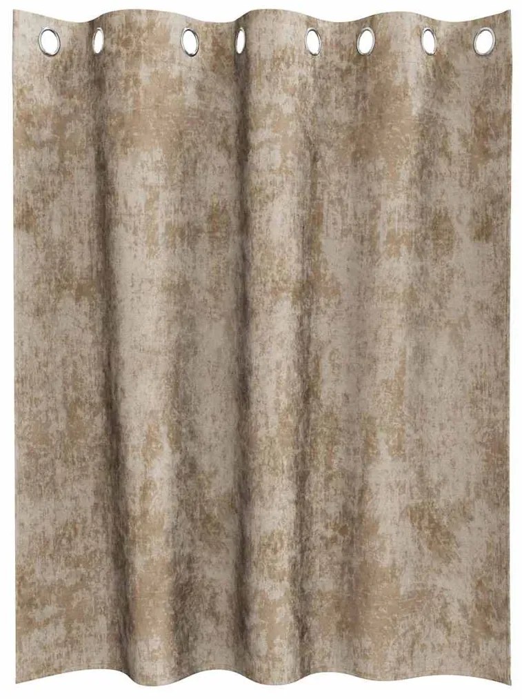 vidaXL Κουρτίνα με κουρτίνες 2 pcs Μπρονζέ 140 x 140 cm Βελούδο